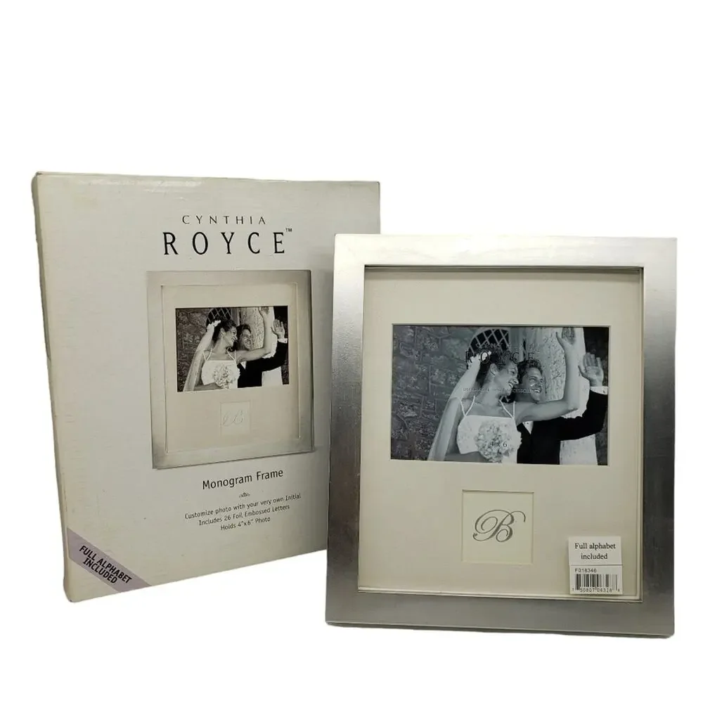 Cynthia Royce Silver Toned Monogramed Picture Frame